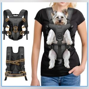 New Yudodo Pet Carrier Secure Pet Transport 17lbs Breathable,Pockets,Black,Leash